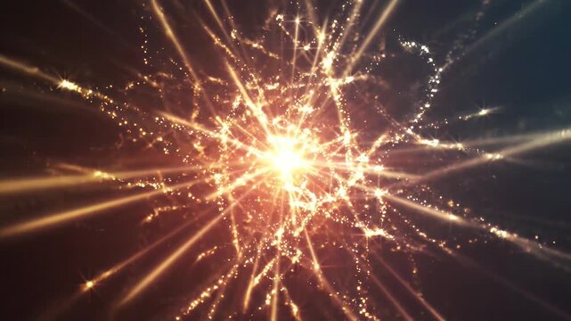 Golden Radial Starburst Animation Background