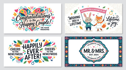 Wedding celebration greetings and wishes © Stok