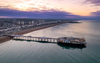 Dawn drone shot of Brighton Pier. © Jason Row Photo