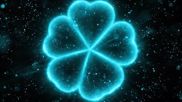 Rotating Teal Clover Mandala Loop