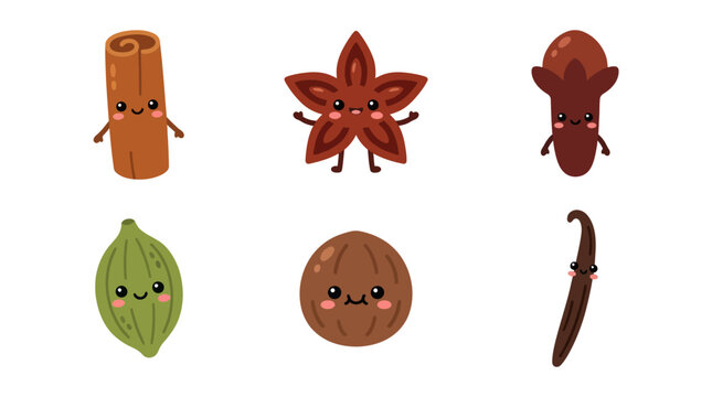 Cute spices characters