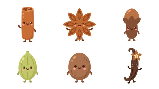 Cute spices characters