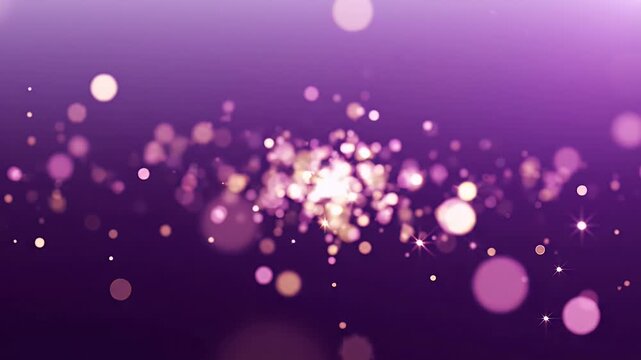 Soft Glowing Purple Bokeh Particles Background