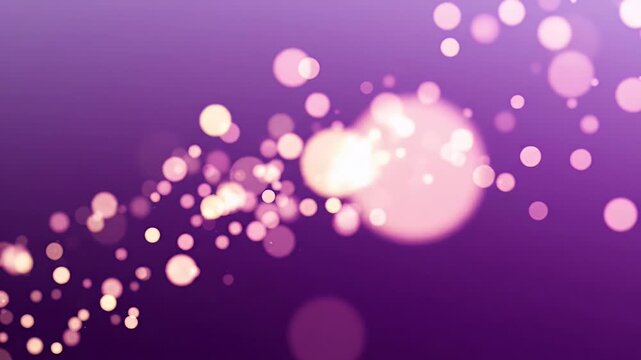 Soft Glowing Bokeh Particles on Purple Gradient
