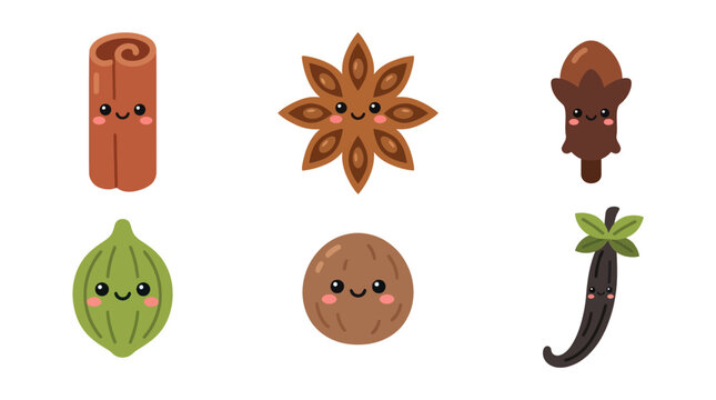 Cute spices collection