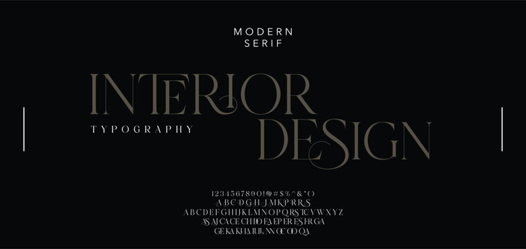 Design, Beauty fashion Luxury font alphabet logo. Typography beautiful elegant classic letters serif italic fonts decorative wedding vintage retro logos. vector illustration