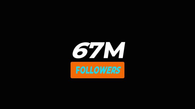Thank you 67 million follower , subscribers, modern animation design.