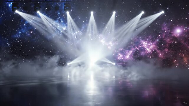 Cosmic Stage Spotlight Background