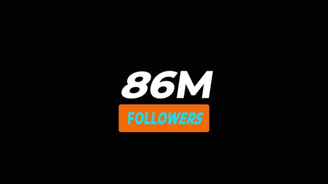 Thank you 86 million follower , subscribers, modern animation design.