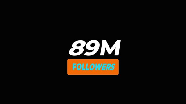 Thank you 89 million follower , subscribers, modern animation design.