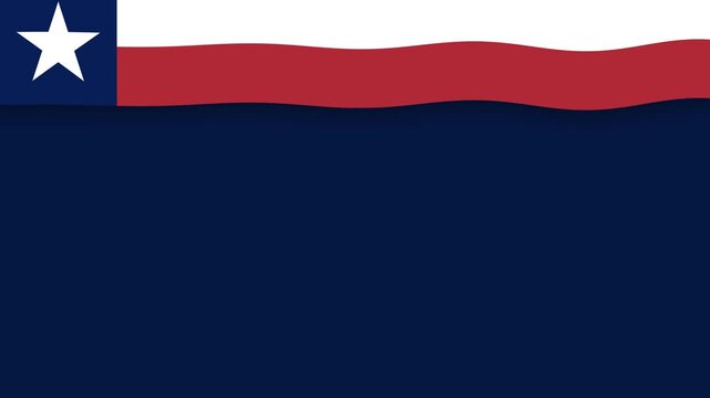 Texas State Flag Graphic Banner Template with Blue Background for Presentation.