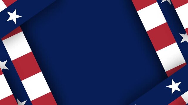 Texas Flag Colors Patriotic Background with Stars and Stripes Frame for National Holidays.