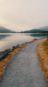 Morning View of Llyn Padarn in Snowdonia, North Wales