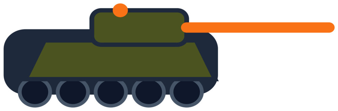 Military armored tank vector illustration for tactical concepts