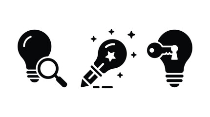 Idea concept light bulb symbol innovation creativity solution discovery key to success inspiration research brainstorming problem. © MST DESIGN