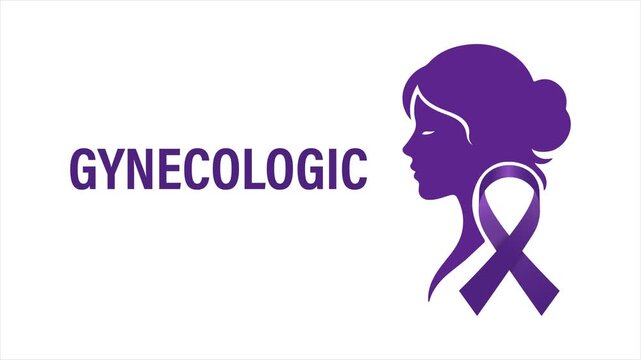 Professional women's healthcare motion graphic featuring reproductive anatomy and awareness messaging.