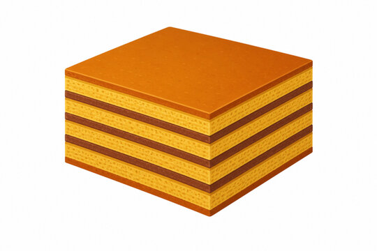 Indonesian Lapis Legit Spekkoek Thousand Layer Cake Vector Illustration