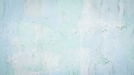 Fototapeta premium surface texture design, a grungy light blue and mint concrete wall with a minimal pastel texture