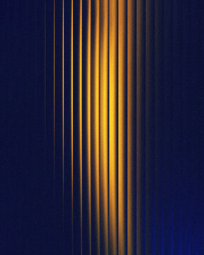 Blue gold grainy gradient background ribbed glass fluted texture vertical light column banner backdrop design