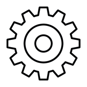Gear icon symbol cogwheel mechanical technology