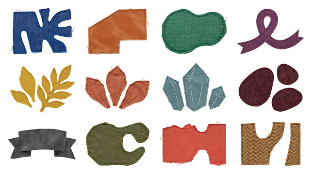 Colorful collection of flat style icons representing different objects and symbols isolated on transparent background . Ai Generated
