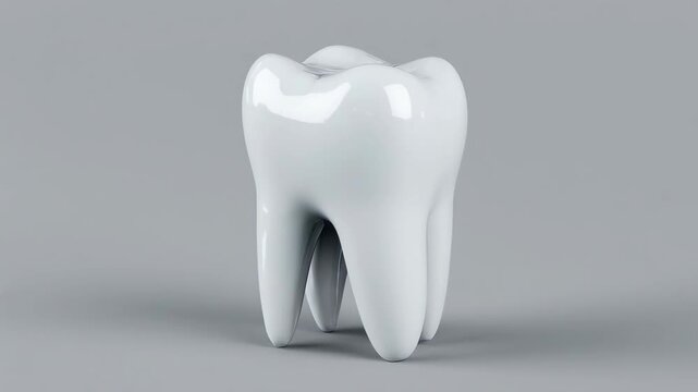 3D tooth rotating slowly