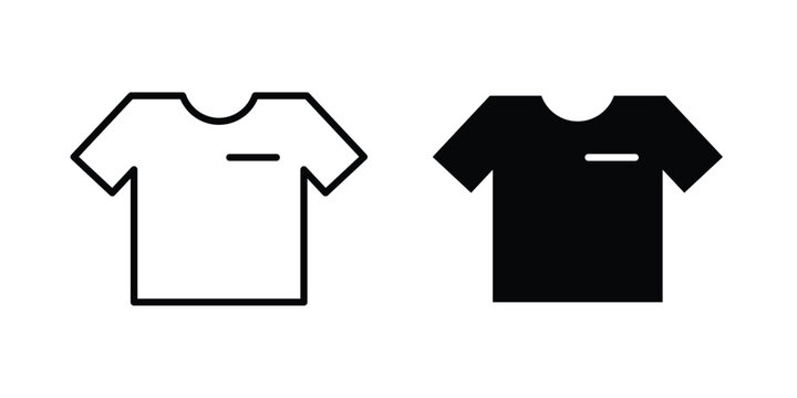 Shirt icon outline artwork set