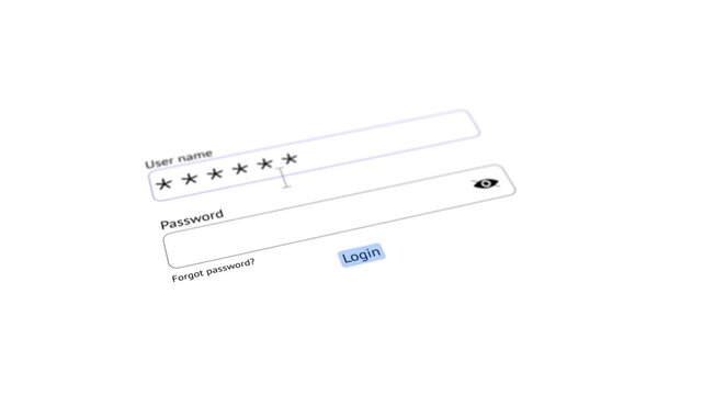 Minimal login interface username, password field, hidden visibility sign in button cybersecurity tutorials, authentication software demonstrations, website interfaces, access, 19 presentations