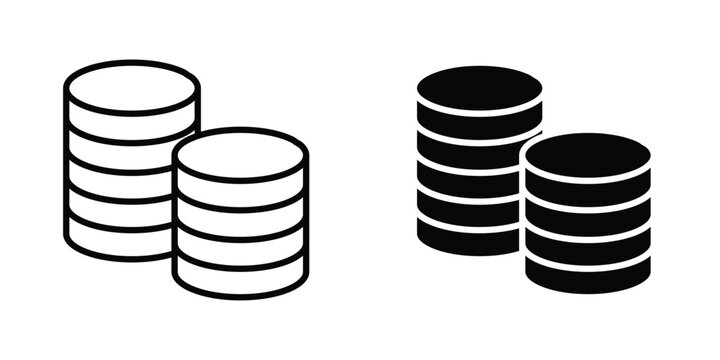 Coins stack icon flat art series