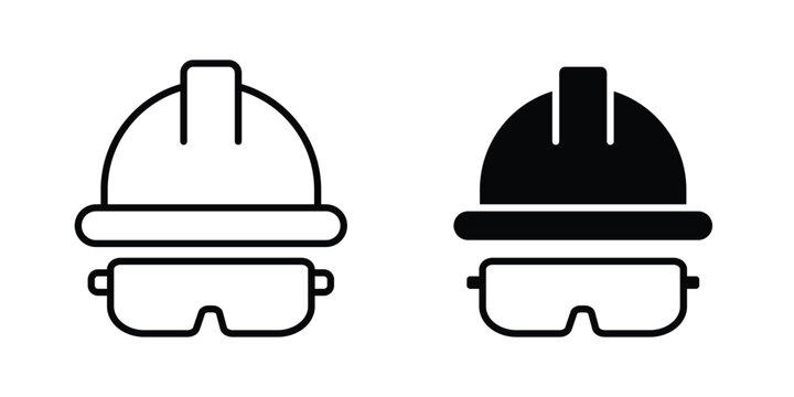 Safety helmet icon flat art series