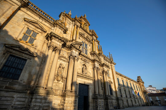 The Monastery of San Salvador in Celanova, Ourense, Galicia, Spain, in the Plaza Mayor