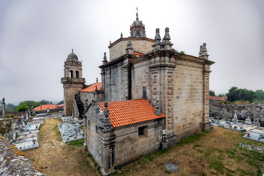 Church of San Pedro de Leirado, situated in the municipality of Quintela de Leirado in Ourense, Galicia, Spain