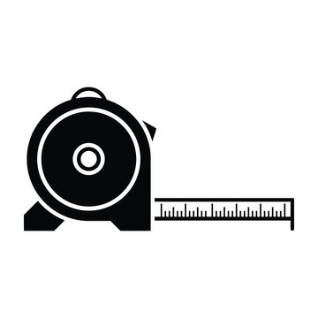 Tape measure tool with ruler on white background for measurement and sizing purposes accurately