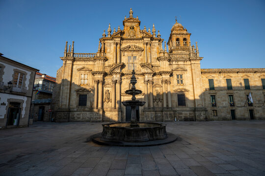 The Monastery of San Salvador in Celanova, Ourense, Galicia, Spain, in the Plaza Mayor