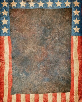 Vintage Paper Texture Background with Faded Stars for memorial day tribute