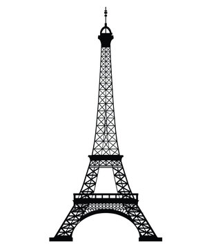 Eiffel tower city skyline prepared in vector