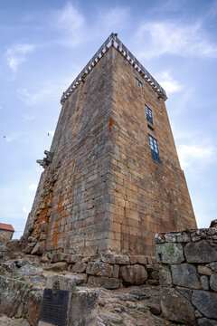Medieval tower in the picturesque village of Vilanova dos Infantes in Celanova, Galicia, Spain