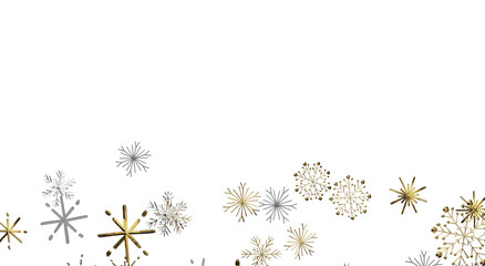 Festive winter background featuring sparkling snowflakes, perfect for holiday greetings and seasona © vegefox.com