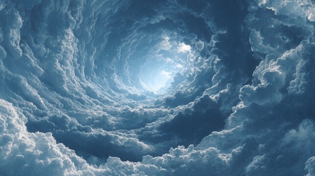 Dramatic swirling storm clouds forming vortex in sky powerful atmospheric abstract background scene
