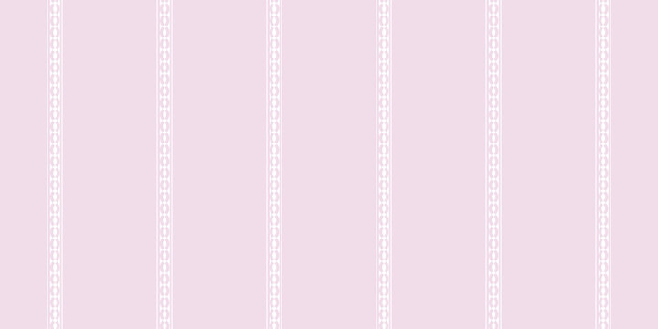 Soft Pastel Pink Geometric Stripe Seamless Vector Pattern Background White Lace Ribbon Vertical Line Border Texture