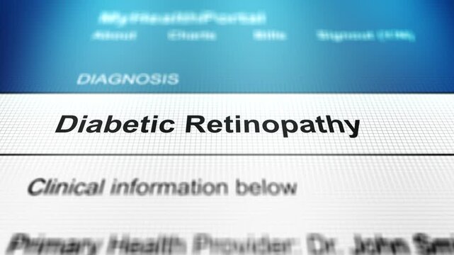 Generic Health Portal with Optometry or Eye issue - Diabetic Retinopathy