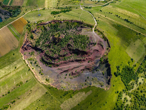 Aerial View of Racos Volcano in Romania