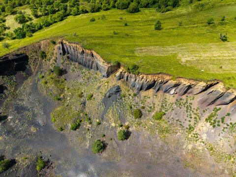 Aerial View of Racos Volcano in Romania