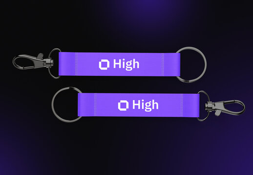 Strap Keychain Lanyard Mockup Set