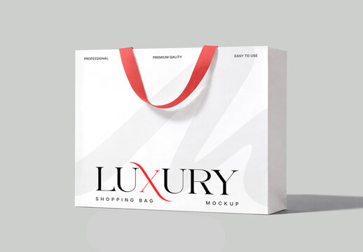 Luxury Shopping Paper Bag Mockup