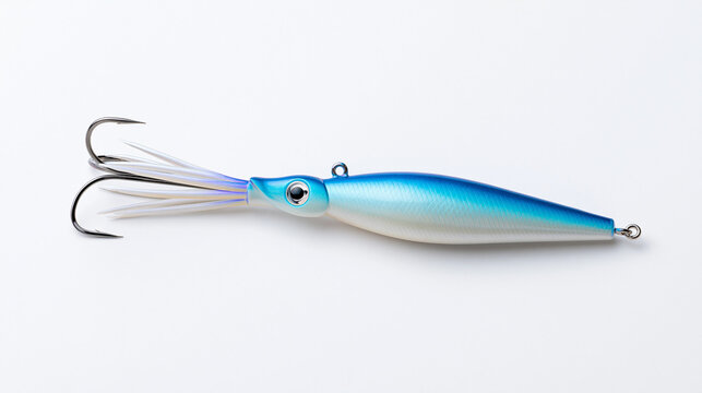 Squid Jig Fishing Lure Isolated on White Background