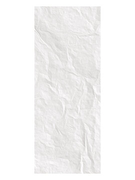 White crumpled receipt paper isolated