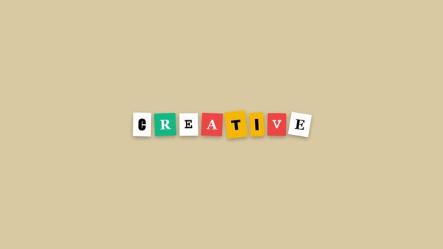 Cut-Paper Ransom Note Text Reveal 4K | Mixed-Media Letter-by-Letter Animation