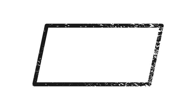Grunge border in parallelogram form