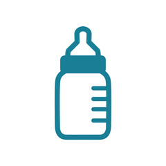 Baby Bottle Feeding Icon Vector Outline - Milk Formula Container